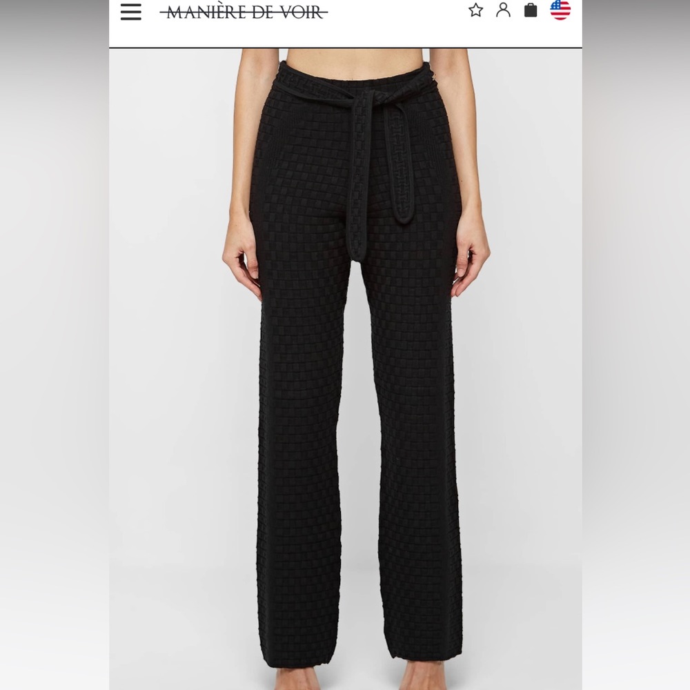 Knitted high waisted pants